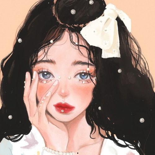 网红吃瓜头像插画女生版,女生版趣味横生，萌态十足